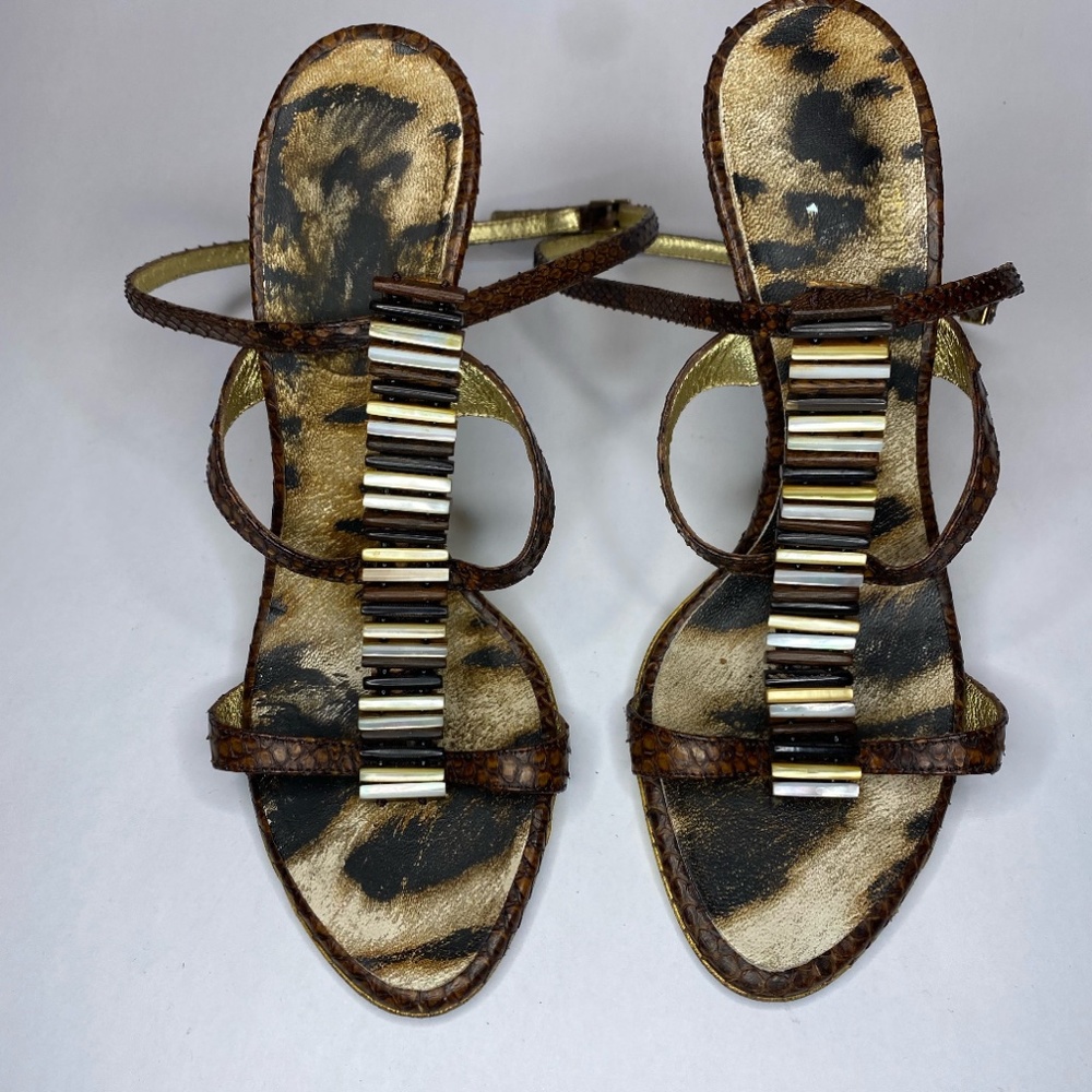 Roberto Cavalli Beaded Heels 6.5